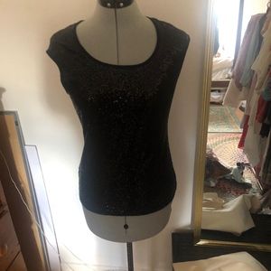 sequin black shirt